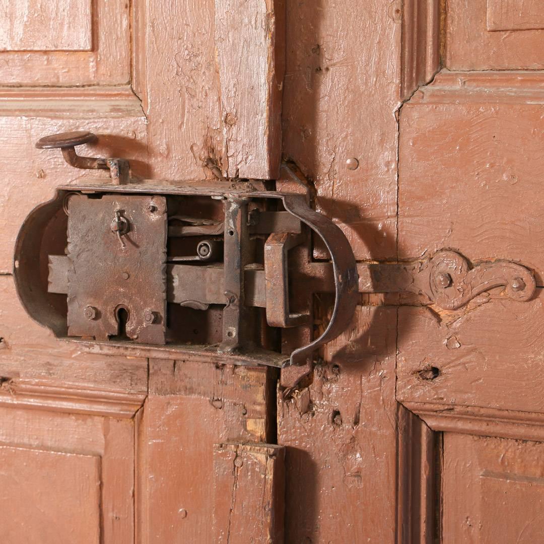 Large Antique French Pine Entry Doors, circa 1820-1840 3