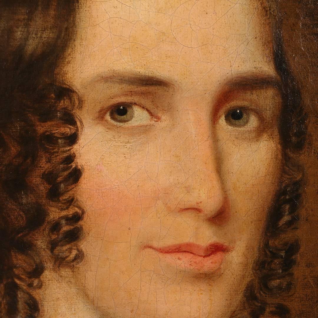antique oil painting portrait