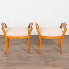 Birkenhocker im Biedermeier-Stil aus Schweden, Ende des 19. Jahrhunderts