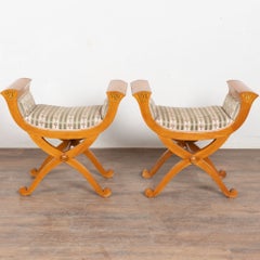 Paire de tabourets danois de style néoclassique du XXe siècle