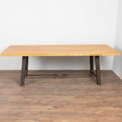 Reclaimed Industrial Bowling Lane Wood Top Work or Dining Table
