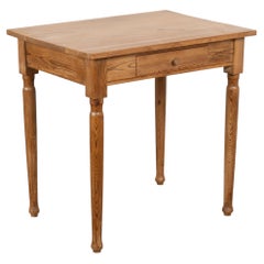 19th Century Danish Pine Side Table with Single Drawer