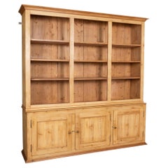 Early 20th Century Danish Pine Bookcase Display Cabinet