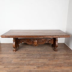 19th Century Italian Walnut Monastery Dining Table