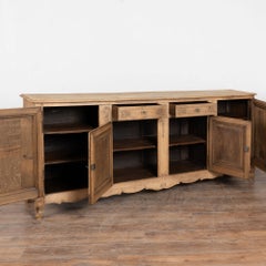 19th Century French Bleached Oak Sideboard Buffet
