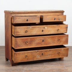 Early 19th Century Swedish Original Painted Pine Chest of Five Drawers