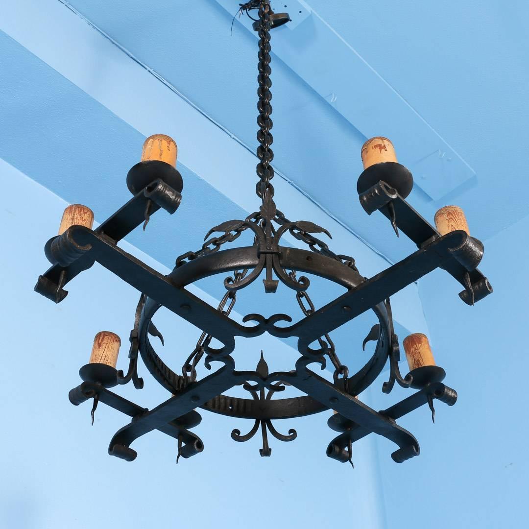 black rustic chandeliers