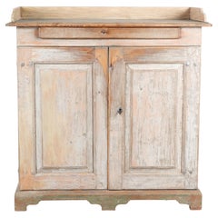 Schwedisches Original-Sideboard aus Kiefernholz aus dem 19. Jahrhundert, handbemalt