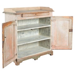 19th Century Swedish Original Hand-Painted Pine Sideboard Buffet Cabinet