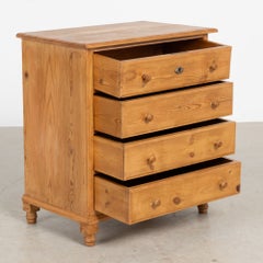 Early 20th Century Danish Small Chest of Four Drawers or Nightstand