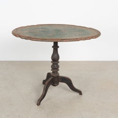 Late 18th Century Swedish Original Painted Pedestal Side Table