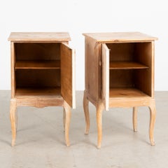 Pair of 20th Century Danish Whitewashed Pine Small Cabinet Nightstands