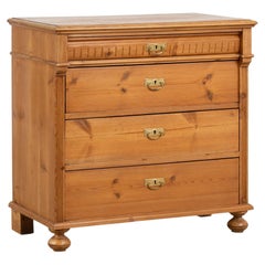 19th Century Danish Pine Chest of Four Drawers