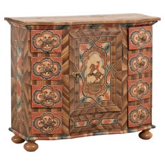 19th Century Austrian Original Hand-Painted Cabinet Chest of Drawers