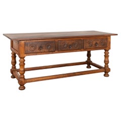 Early 20th Century Console Table with Three Drawers, Portugal