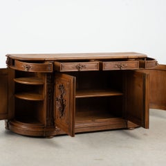 19th Century French Oak Carved Large Buffet Sideboard