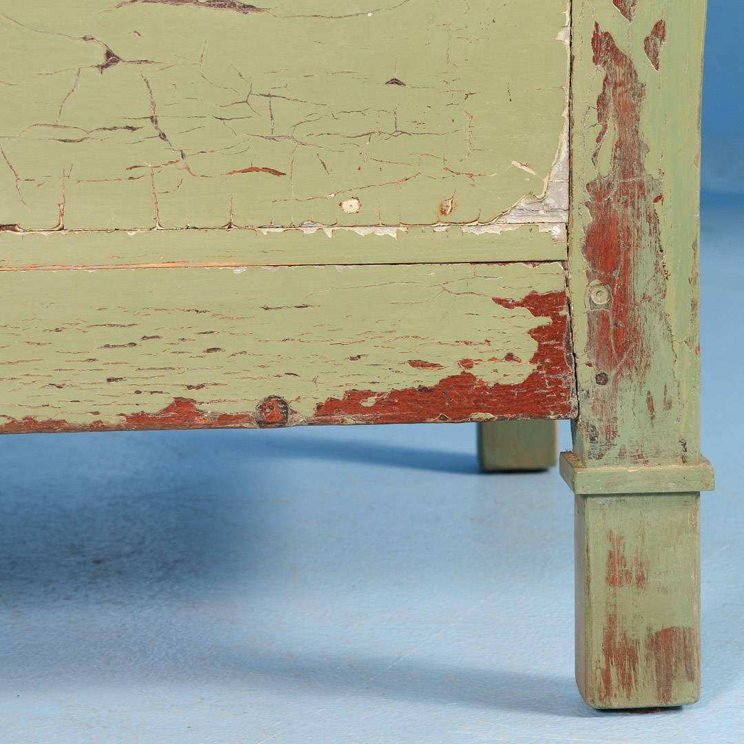 Antique Swedish Green Painted Storage Bench, circa 1860 5