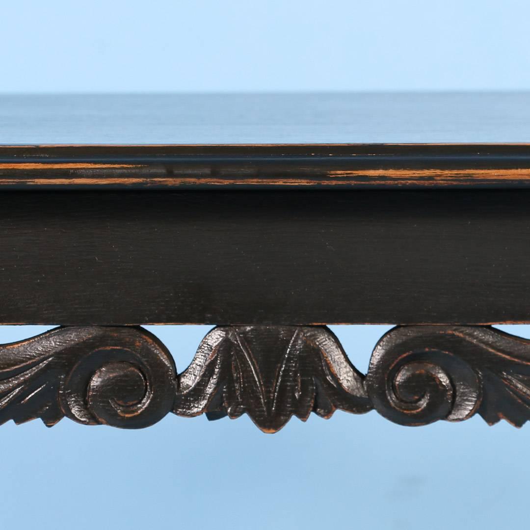  Danish Renaissance Revival Writing Table with Black Paint, circa 1890 5