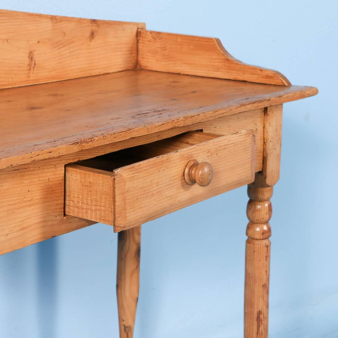 19th Century Antique Pine Side Table or Small Desk from Denmark, circa 1880