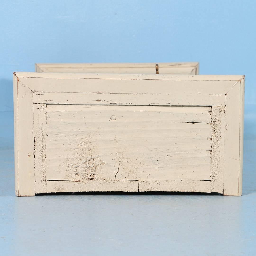 Small Swedish Pine Original White Painted Cabinet, circa 1890 1