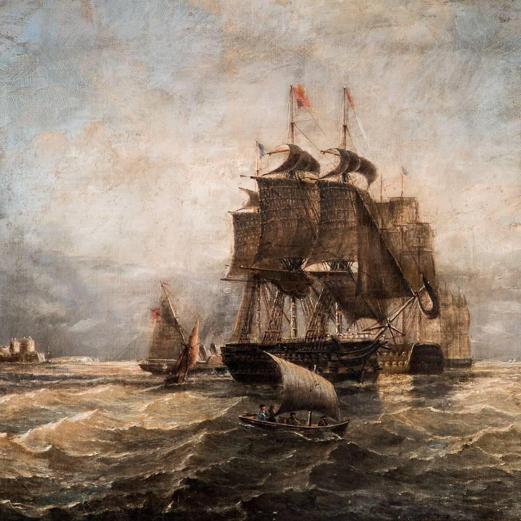 antique oil paintings of ships