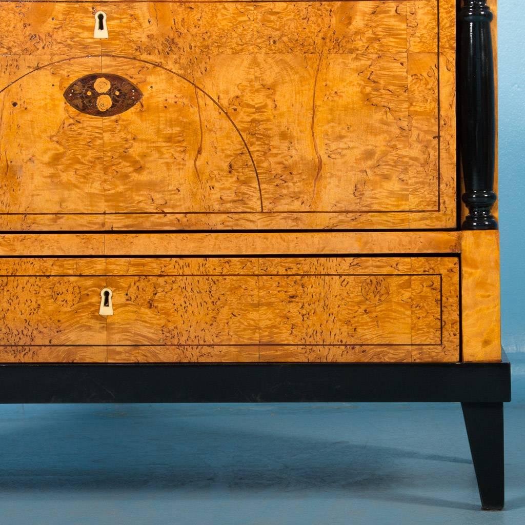 19th Century Antique Swedish Biedermeier Chest of Drawers with Pull Out Desk, circa 1840