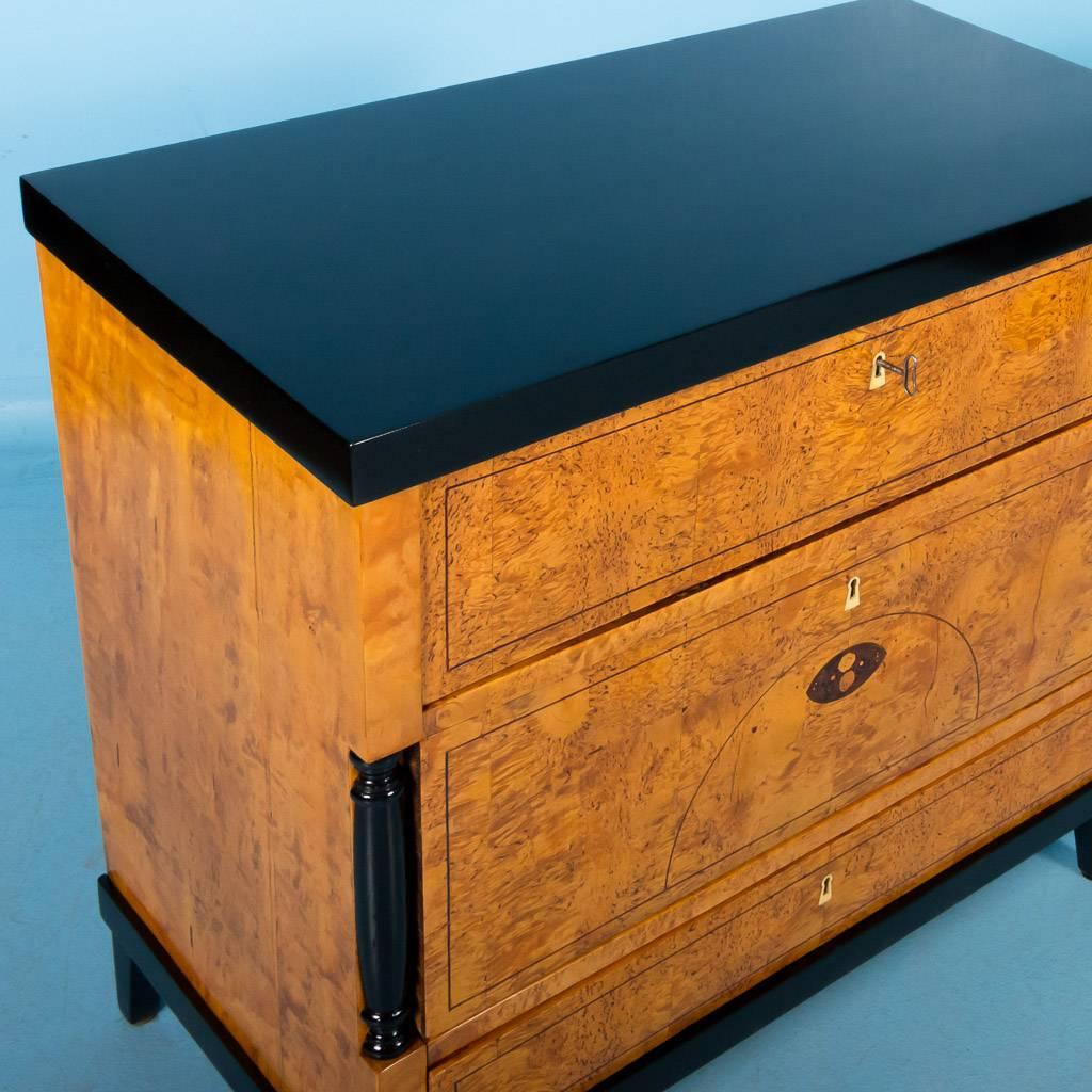 Antique Swedish Biedermeier Chest of Drawers with Pull Out Desk, circa 1840 4