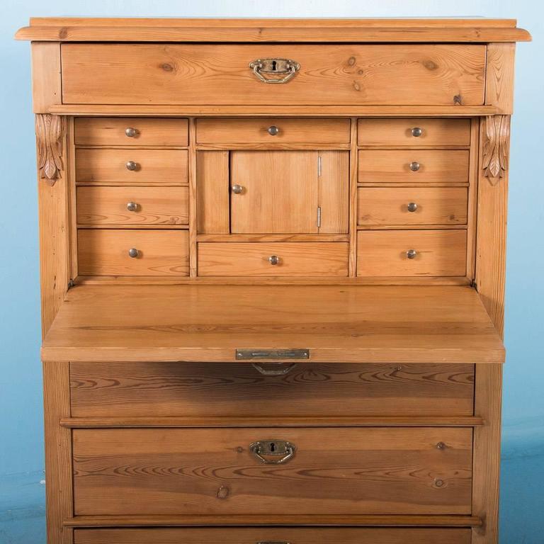 Antique Pine Secretary Desk from Sweden, circa 1860 at 1stDibs