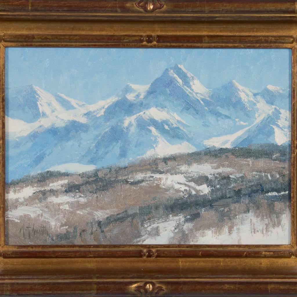 American Matt Smith Original Oil on Linen Painting of the Colorado Mountains