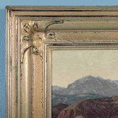 Greg Beecham Original Oil Painting, Western Landscape with Pinto Horses