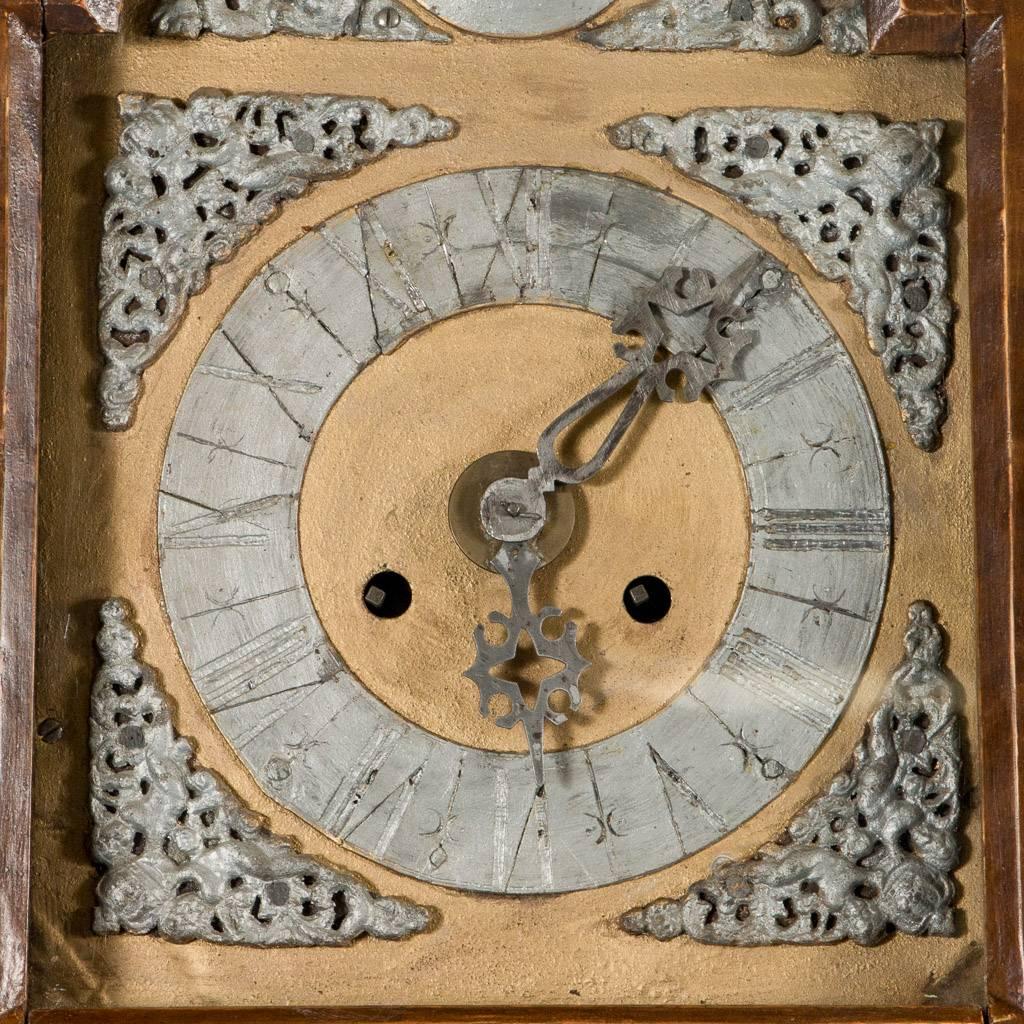 Antique 19th Century Danish Grandfather Clock with Original Paint 3