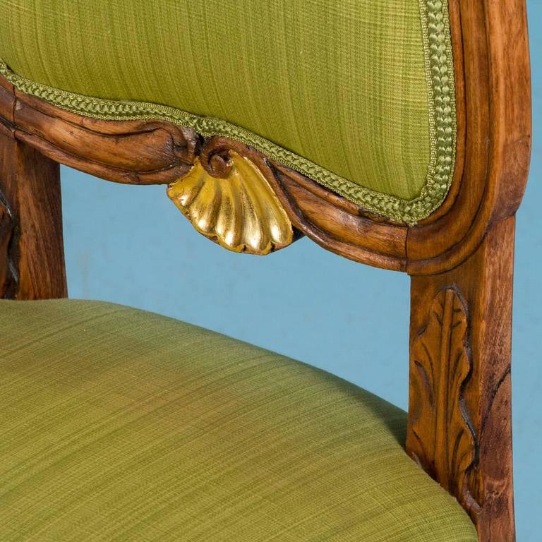 Set of Eight Carved Antique 19th Century Norwegian Dining Chairs at 1stDibs