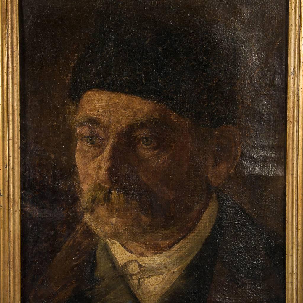 Antique 19th century original oil painting portrait of a gentleman, circa 1880 from Germany. This well executed portrait of an elderly gentleman is unsigned and mounted in a giltwood frame. Please take a moment to enlarge the photos and examine the