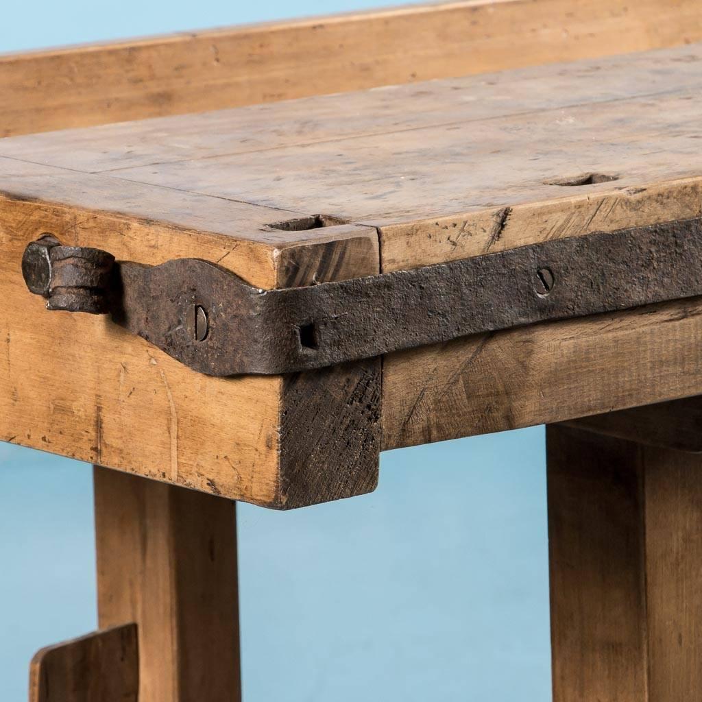 20th Century Antique 19th Century Carpenter's Workbench from Denmark