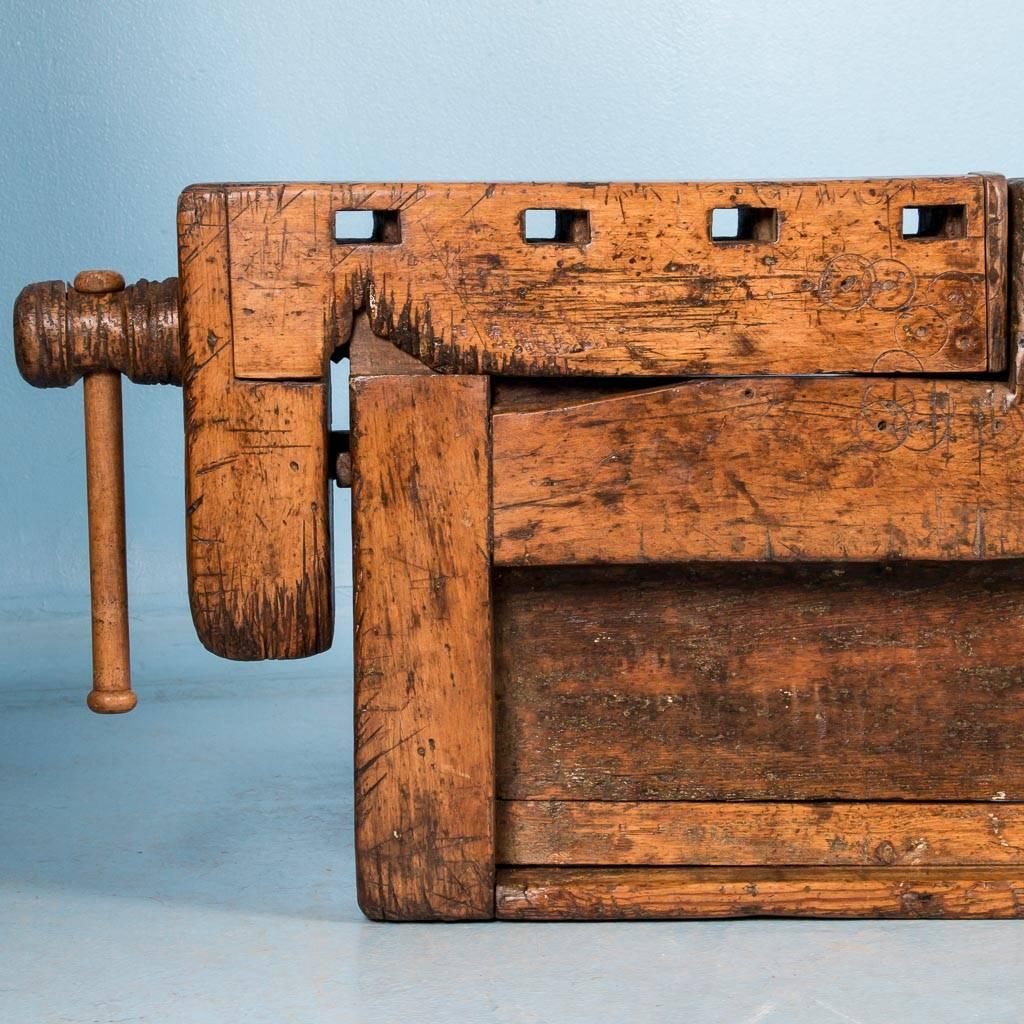 Antique 19th Century Carpenter's Workbench from Denmark 4