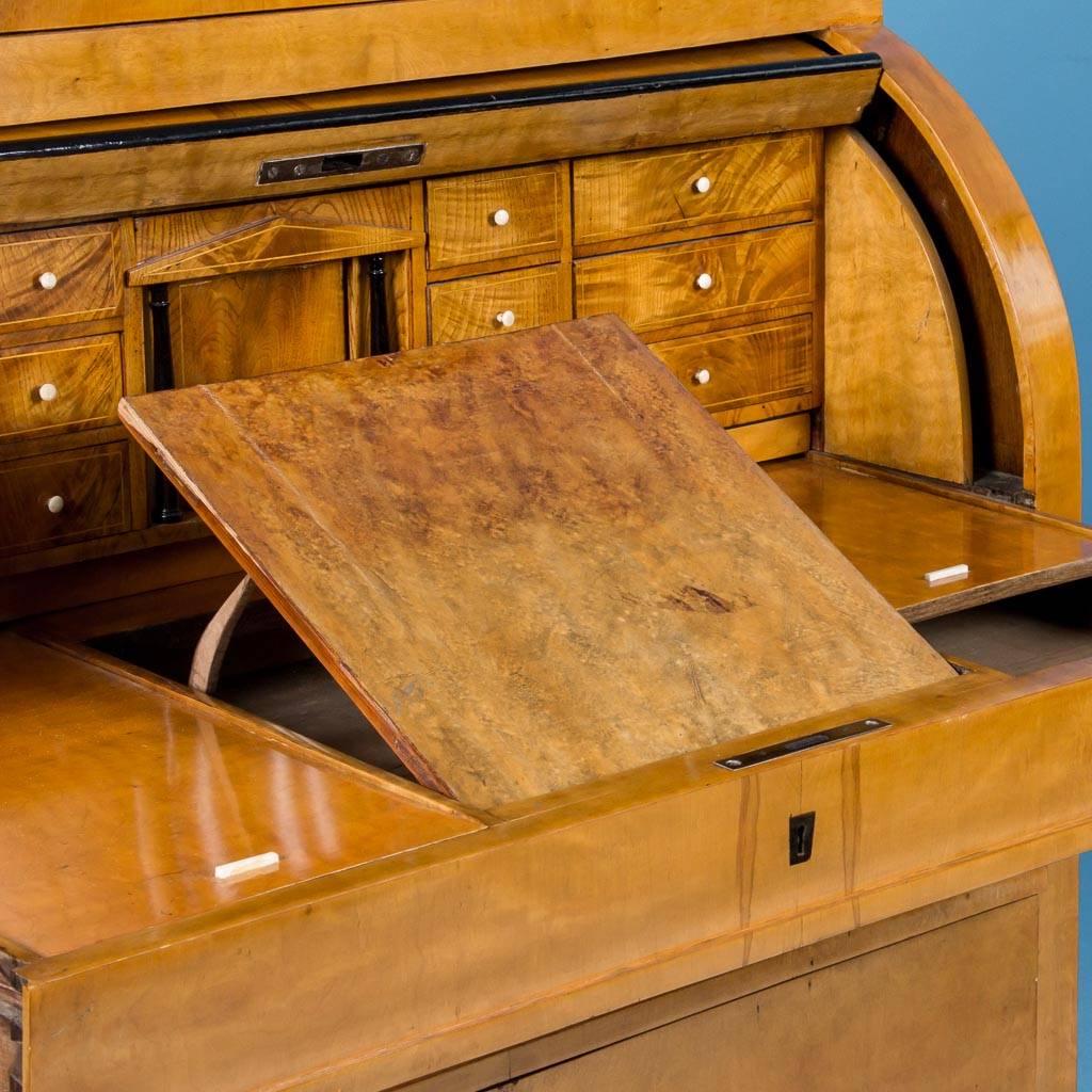 Antique 19th Century Danish Biedermeier Bureau Secretary Desk 1