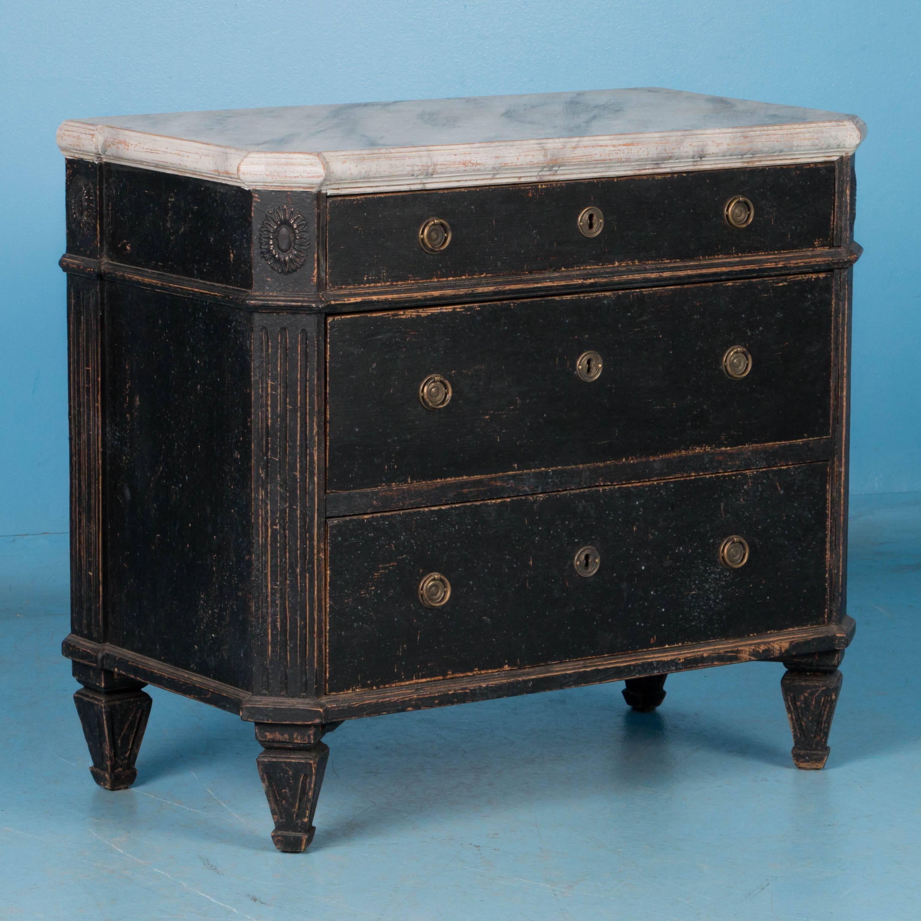 antique black chest of drawers