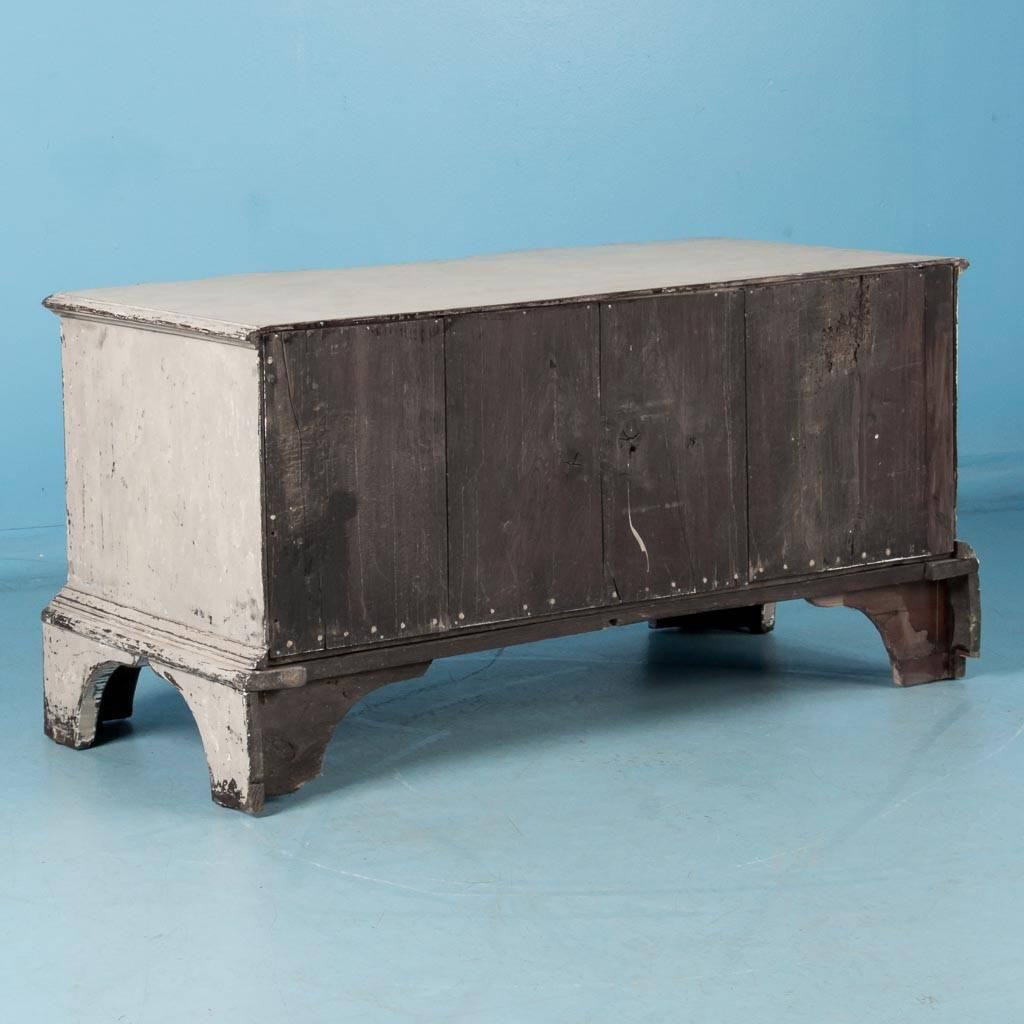 18th Century and Earlier Antique 18th Century, Danish Baroque Chest of Drawers Painted White