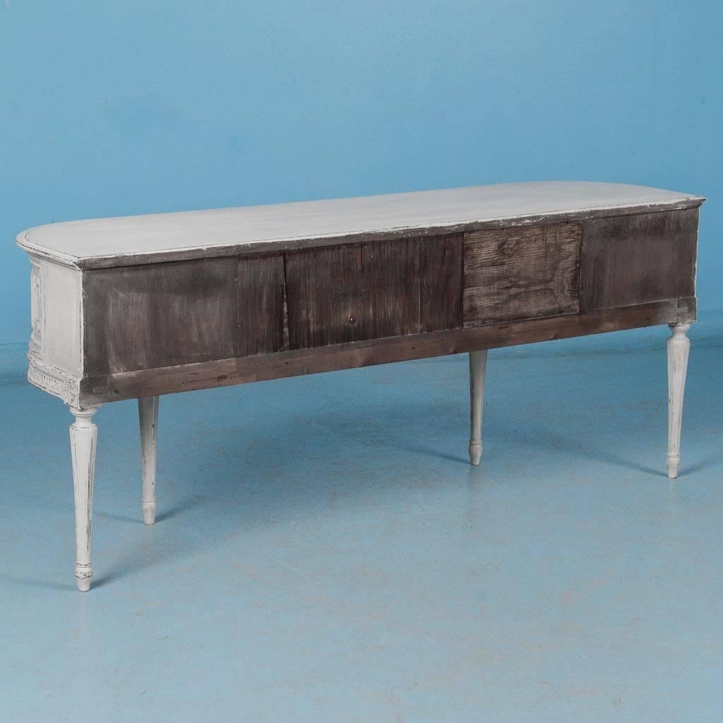 Antique Swedish Gustavian Style Sideboard with Gray Paint 1
