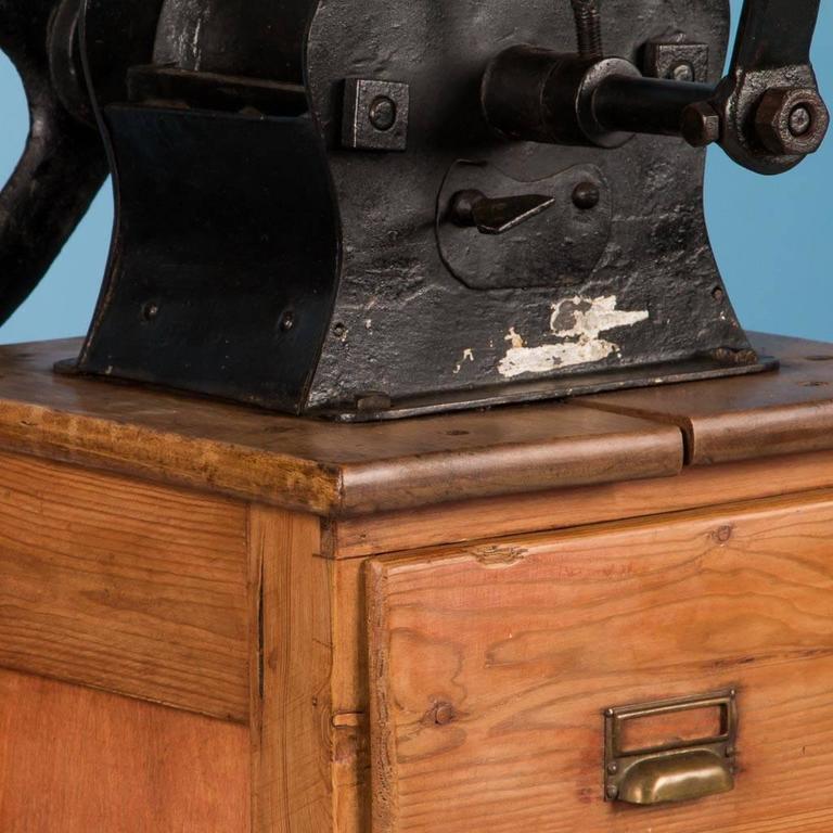 Antique Early 20th Century Danish Commercial Cast Iron Coffee Grinder