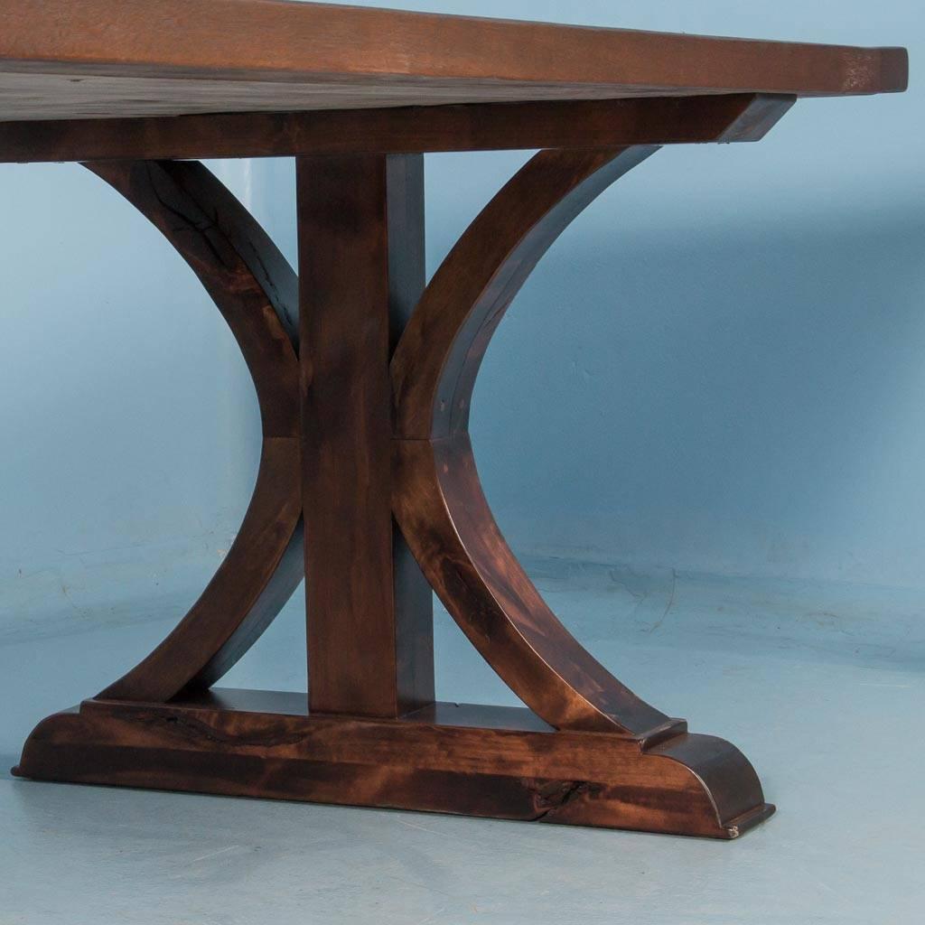 20th Century Mahogany Dining Table Made From Reclaimed Box Car Flooring