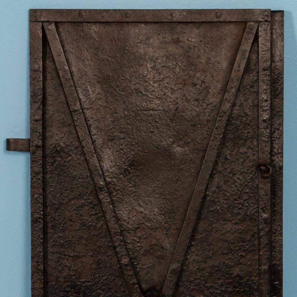Hungarian Pair of Antique 19th Century Black Iron Doors