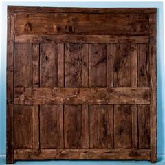 Antique Early 20th Century Carved Teak Bed Panel from Java, King Size Headboard