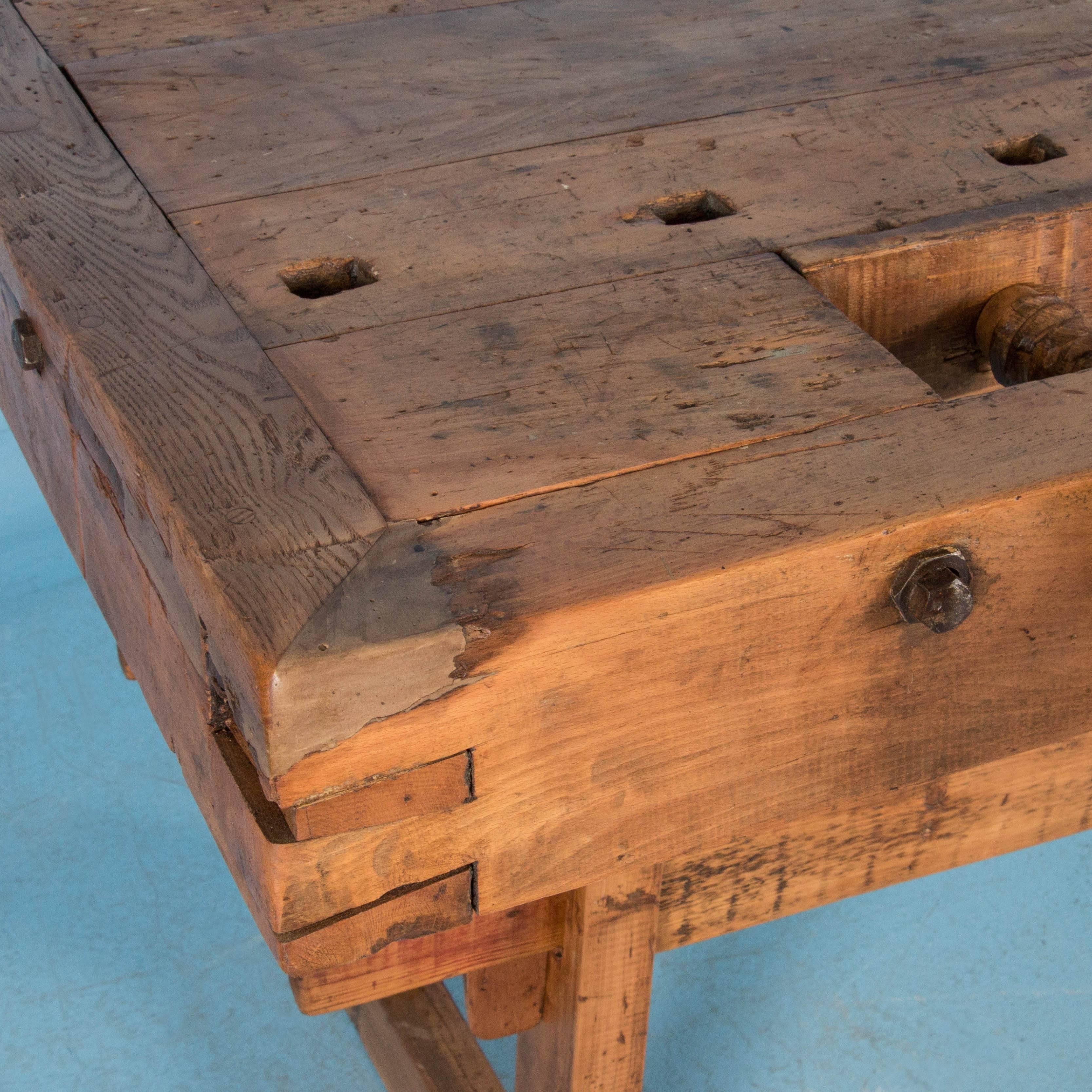 Antique 19th Century Carpenter's Workbench from Denmark 2