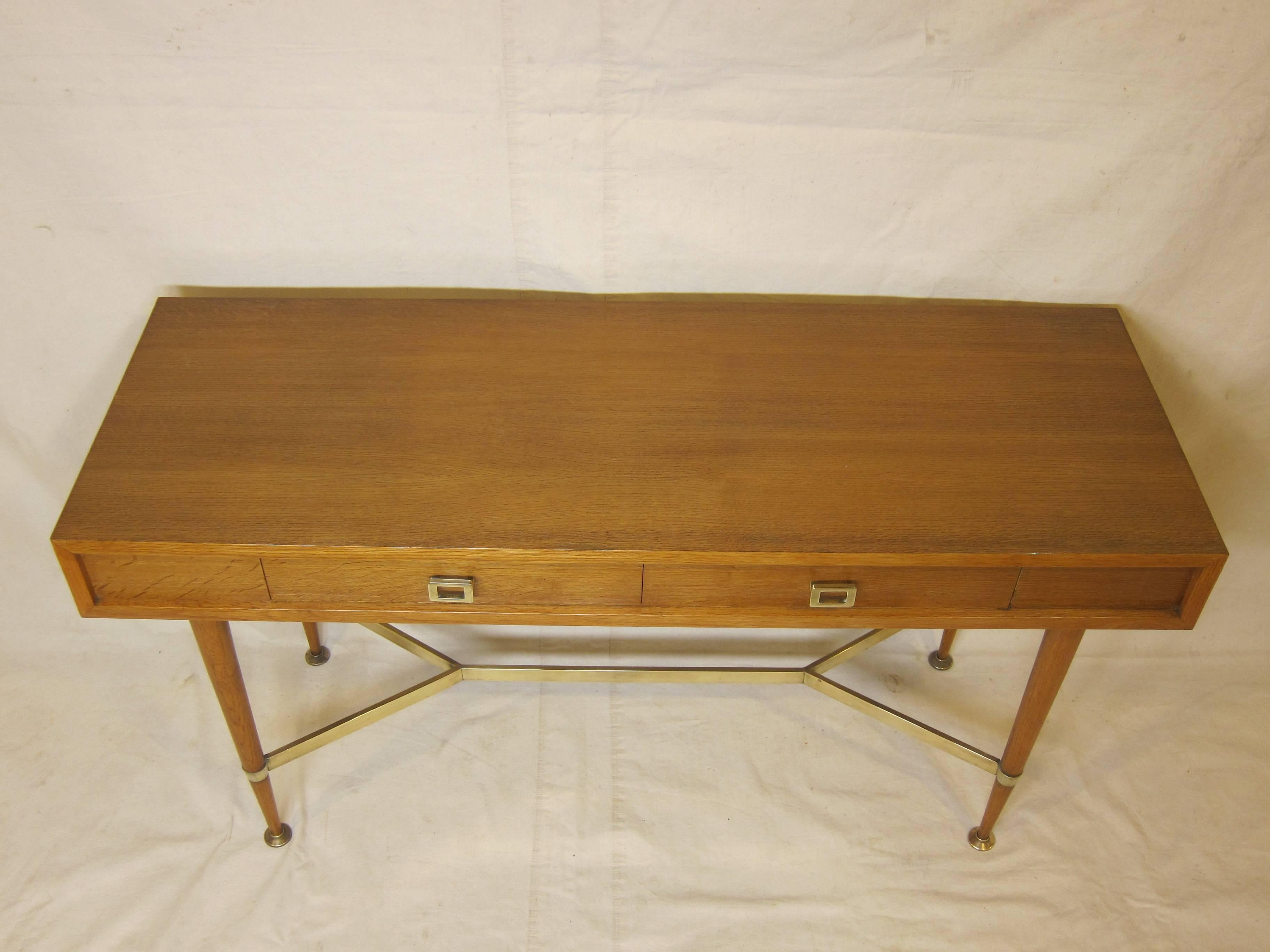 Mid-Century Modern French Console Table Desk in the Manor of Andre Arbus