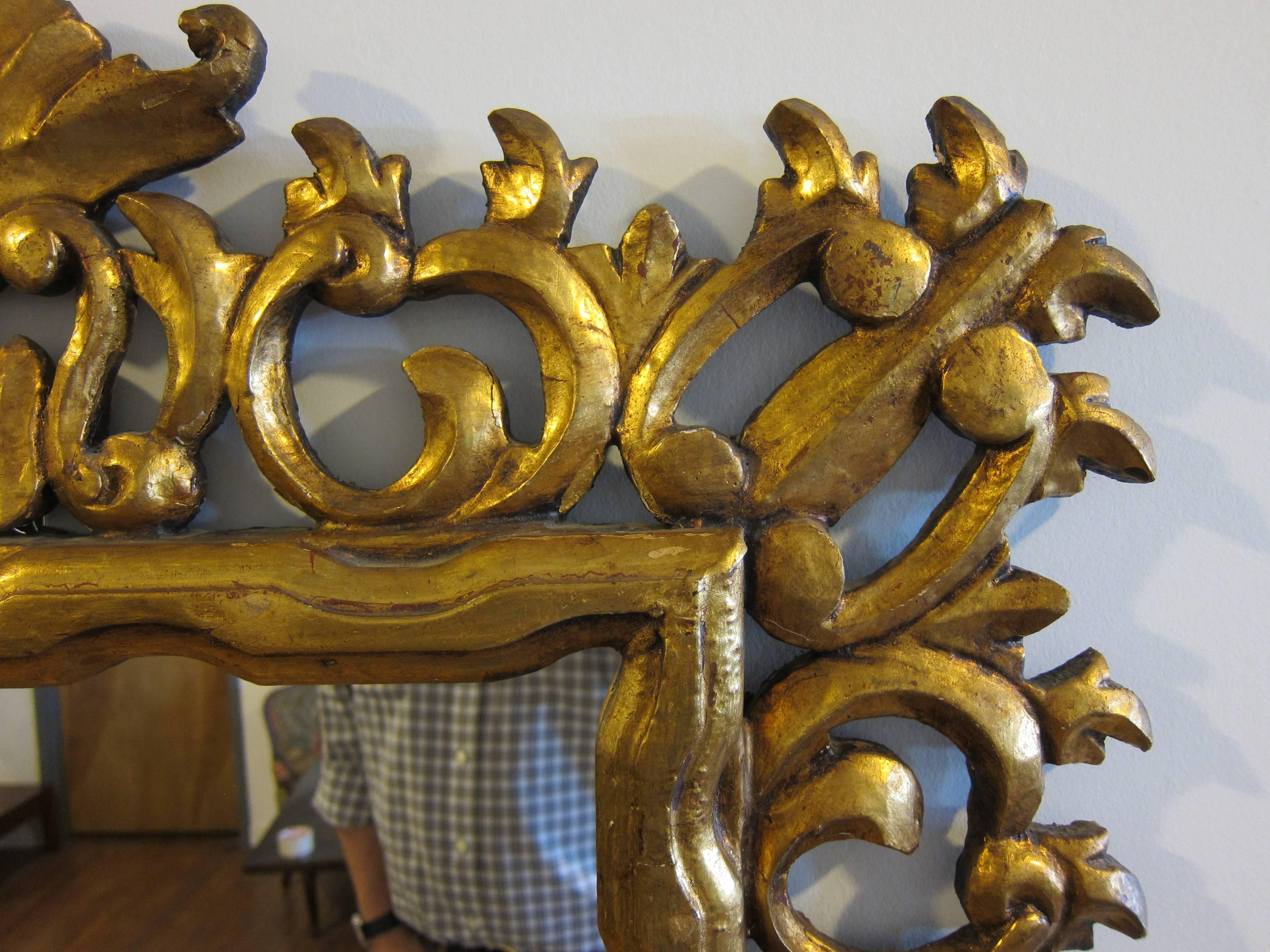 Italian Baroque Style Mirror In Good Condition In New York, NY
