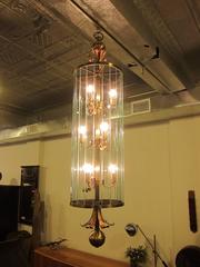 Pair of Monumental Art Deco Lantern Chandeliers