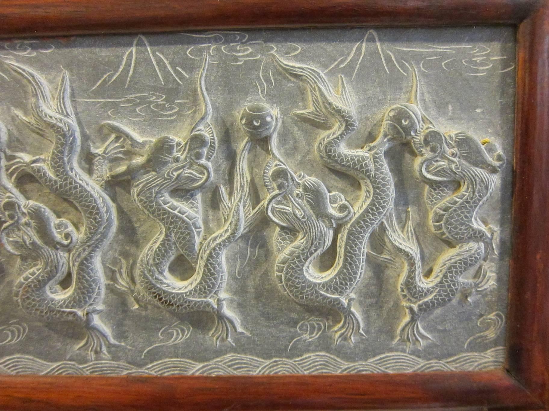 Chinese Nine Dragons of Beijing Table Screen