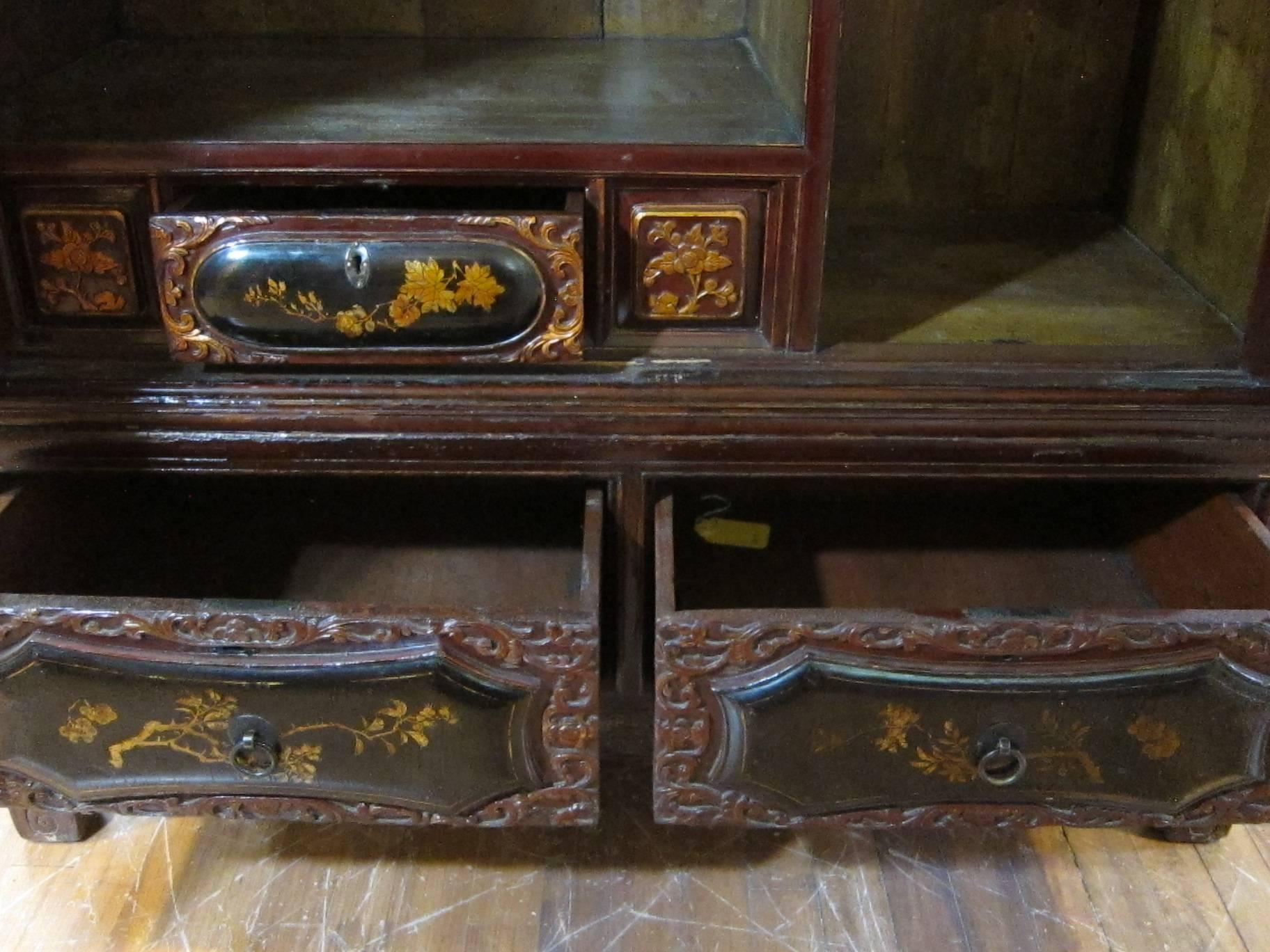 19th Century Gilt Painted Cabinet In Good Condition For Sale In New York, NY