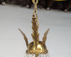 Lustre en forme de panier en cristal « Sac E Perle », style néo-empire italien des années 1940